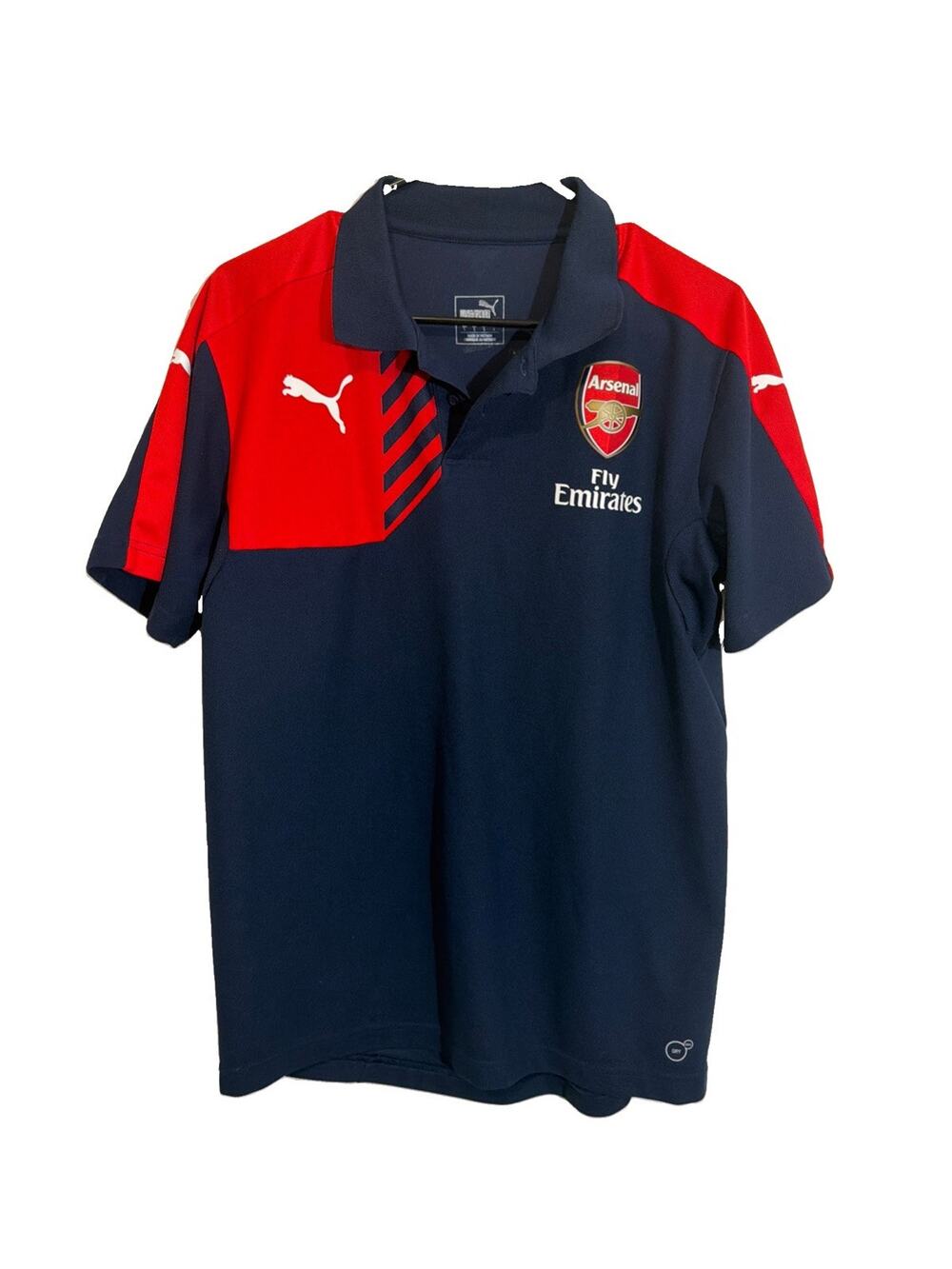 2015-16 Arsenal Gunner Puma Polo Shirt Men's L Football Soccer Training Jersey